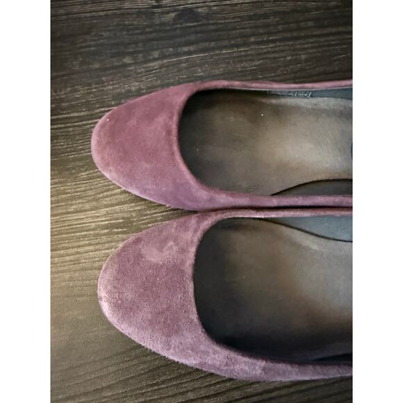Tsubo Gylda Ankle Strap Amethyst Purple Suede & Navy Blue Leather Flats Sz. 7.5 - Picture 6 of 6